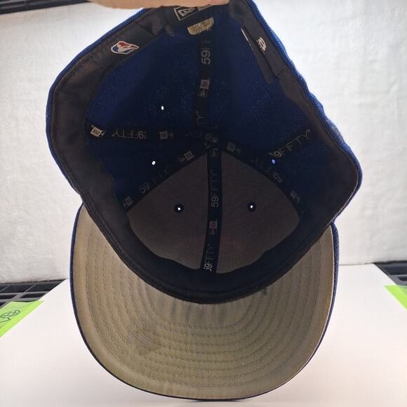 New Era Golden State Warrior Hat Size 8 Fitted Blue 59Fifty NBA - Picture 7 of 7